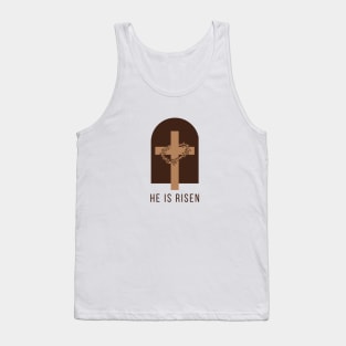 He Is Risen - Inspirational Christian Quote Tank Top